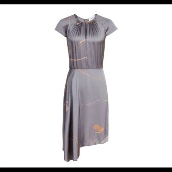 Reiss Zoe Dress (Gray/Orange) *NWT* Womens Sz 8US/12UK - Picture 3 of 8